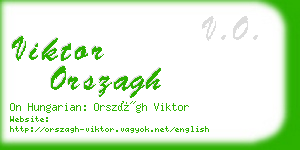 viktor orszagh business card